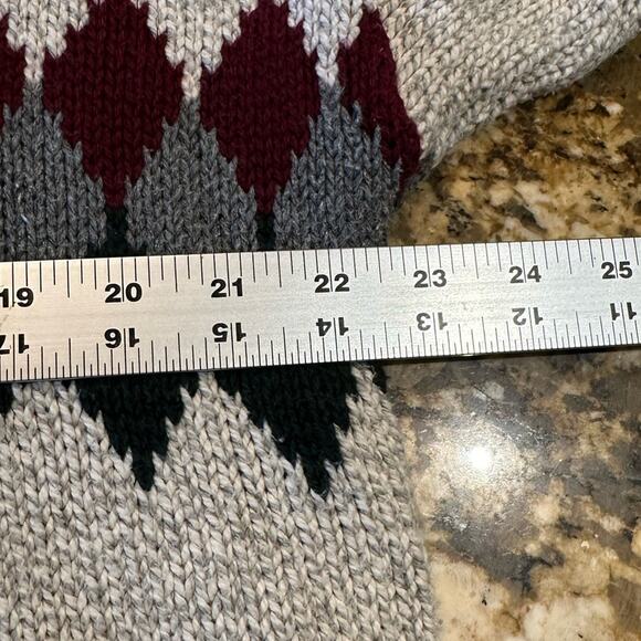 Vintage CJ Cotton Heathered Gray Crewneck Sweater Mens Large Made in the USA - Picture 5 of 6